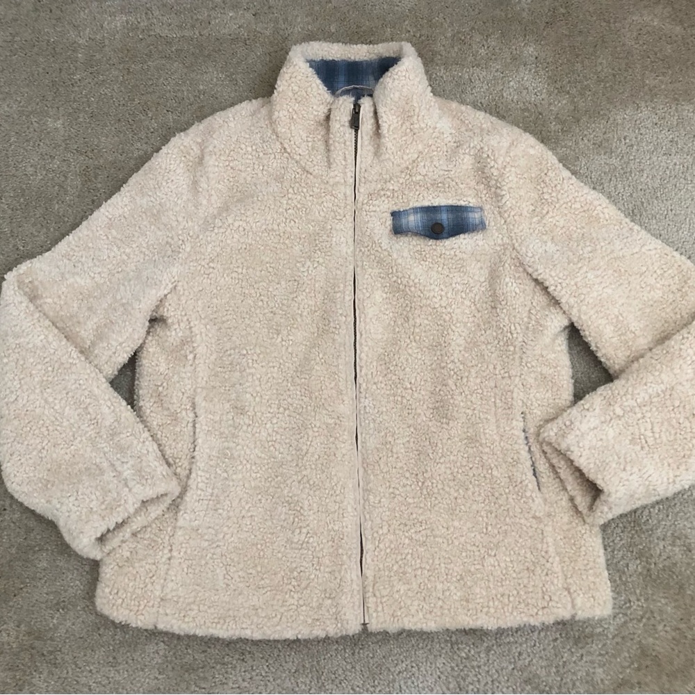 Pendleton Cream Teddy Jacket Size Large - image 2